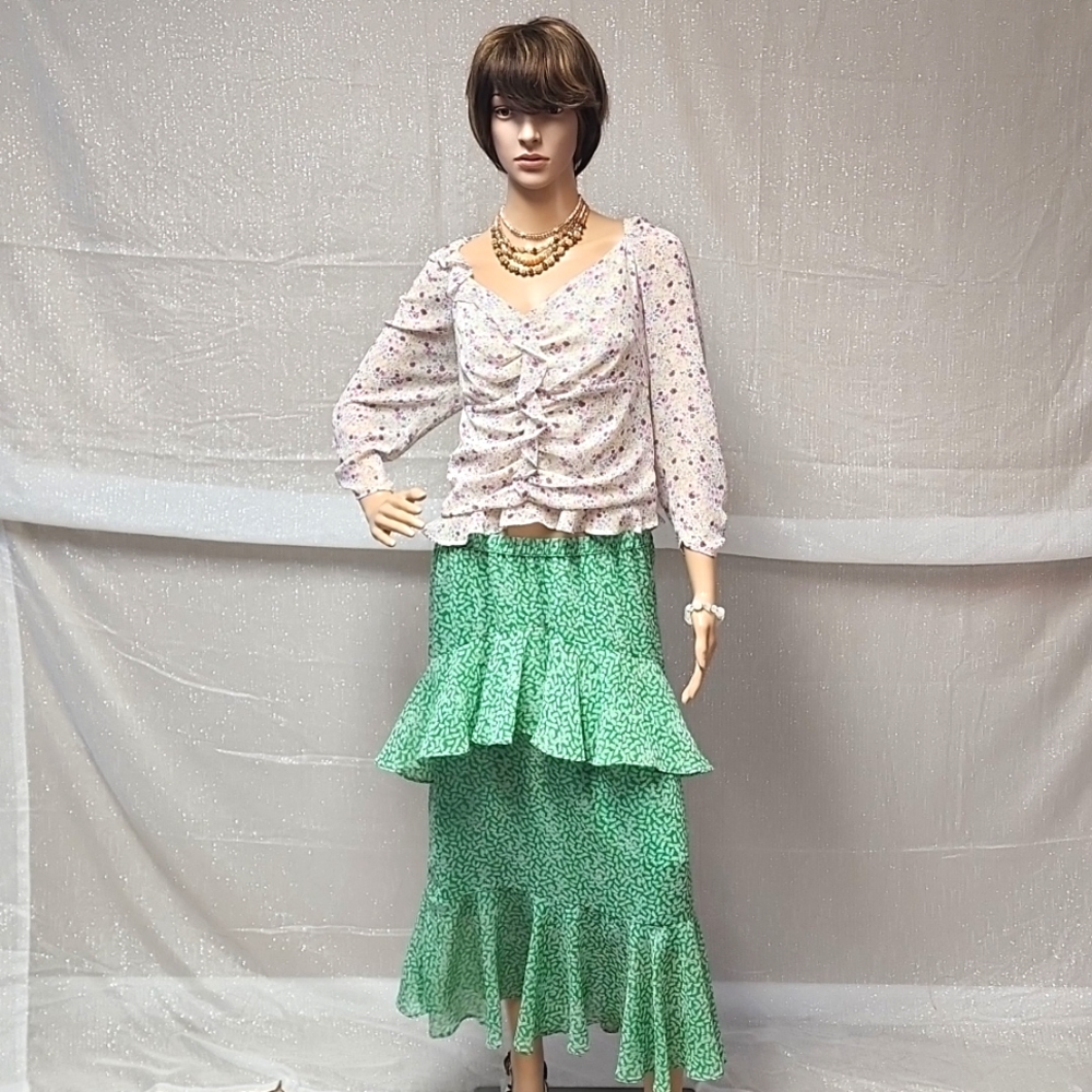 Who What Wear Green Skirt Sz 14